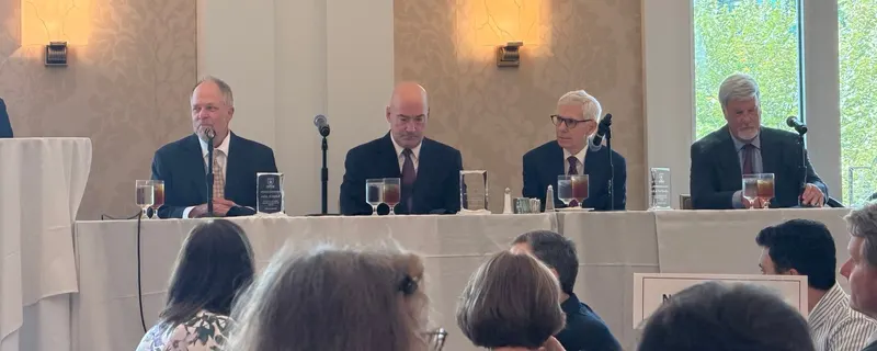 Bob Allen seated at the head table with fellow honorees during the Legends interviews